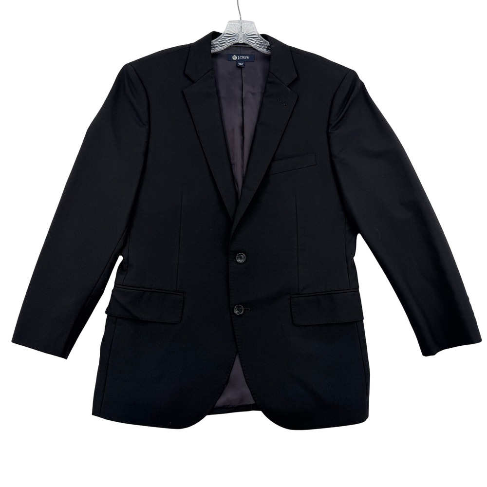 J.Crew Aldridge Jacket 40S Black Loro Piana Super 120s Italian Wool Blazer Italy